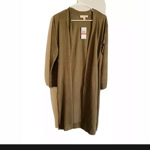 NWT Michael kors Savari green cardigan 001